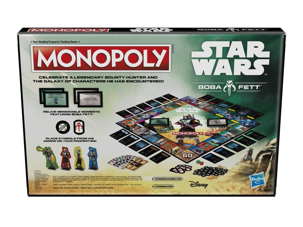 Hasbro Original Monopoly: Star Wars Boba Fett Versão em espanhol Jogo de  tabuleiro